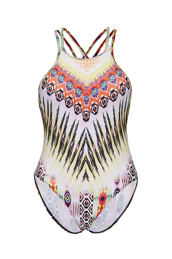 Купальник "Летнее безумие" Nothing But Love, ярко-желтый, черный, лавандовый - фото 2