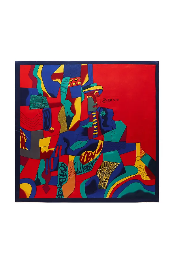 Платок "Фламенко, фламенко" Nothing Shop, светло-зеленый, желтый - фото 2