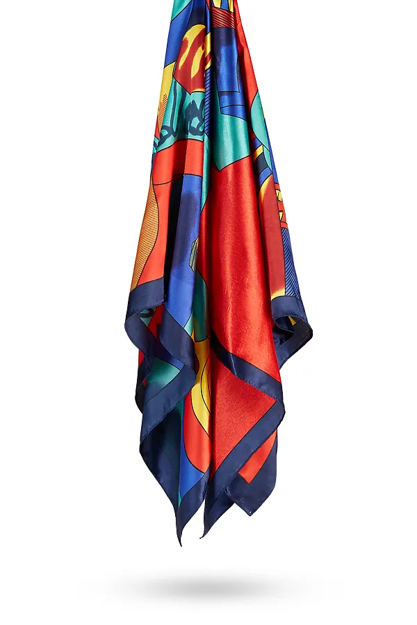 Платок "Фламенко, фламенко" Nothing Shop, светло-зеленый, желтый - фото 2