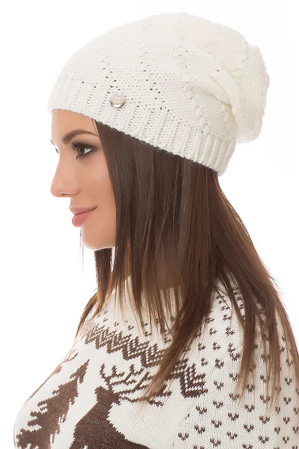 Шапка VAY, молочный - фото 2