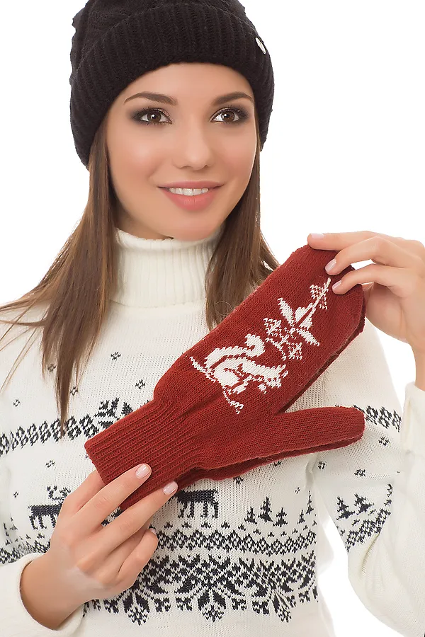 Варежки VAY, рыжий - фото 2