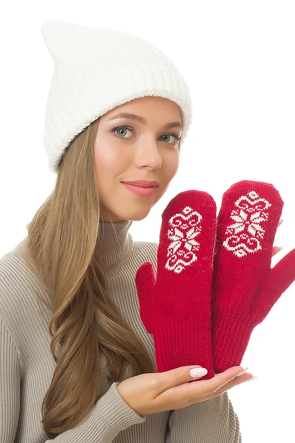 Варежки VAY, алый - фото 2