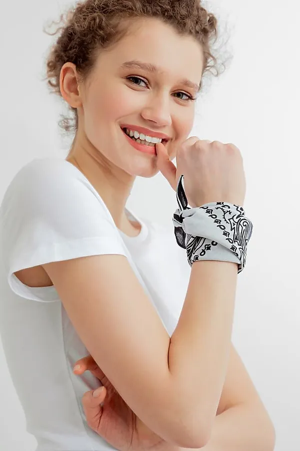 Платок 2 шт MARK FORMELLE, белый +черный - фото 2