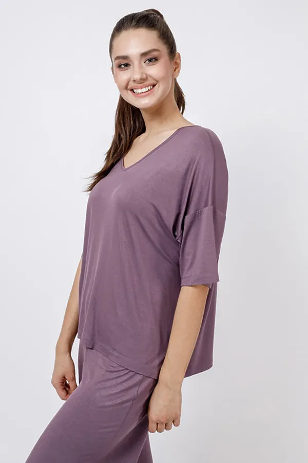 Костюм (футболка+брюки) OXOUNO, лиловый - фото 2