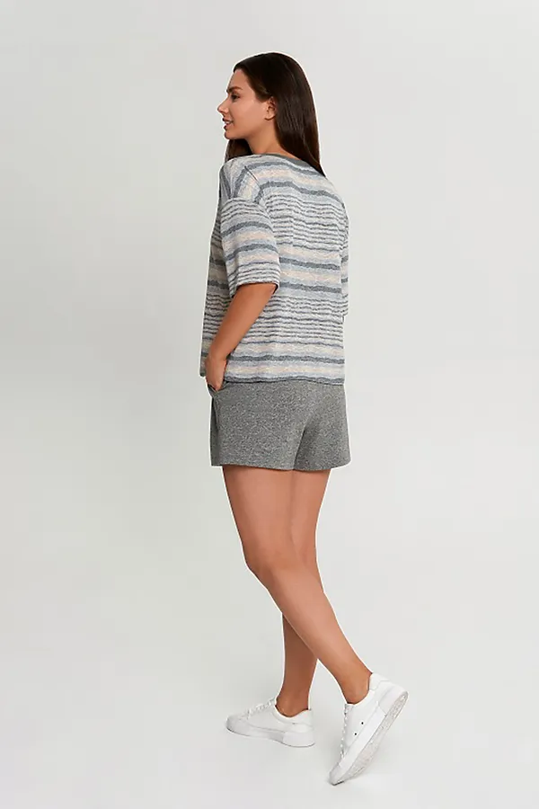 Костюм (Футболка + шорты) OXOUNO, лазурь - фото 2