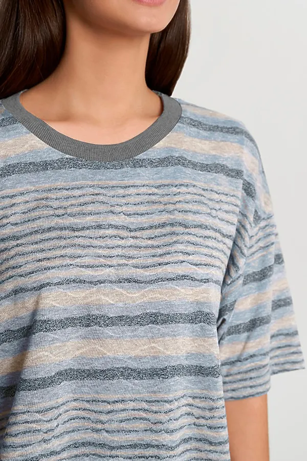 Костюм (Футболка + шорты) OXOUNO, лазурь - фото 2