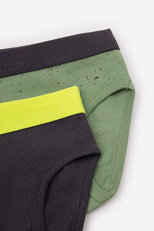 Трусы 2 шт. CROCKID, серый, зеленый - фото 2