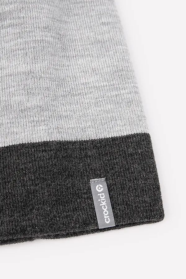 Шапка CROCKID SALE, св.серый меланж, серый - фото 2