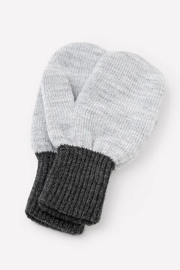Варежки CROCKID SALE, св.серый меланж, антрацит - фото 2