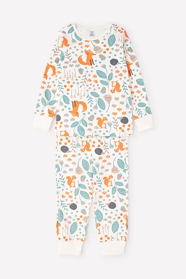 Пижама CROCKID, осенняя пора на белой лилии - фото 2