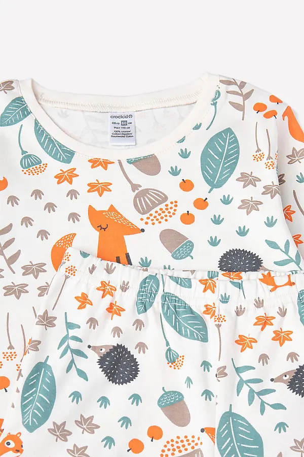 Пижама CROCKID, осенняя пора на белой лилии - фото 2