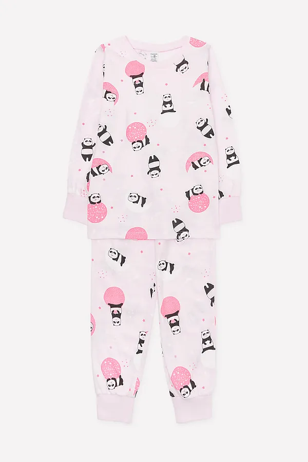 Пижама CROCKID, панды в космосе на нежно-розовом - фото 2