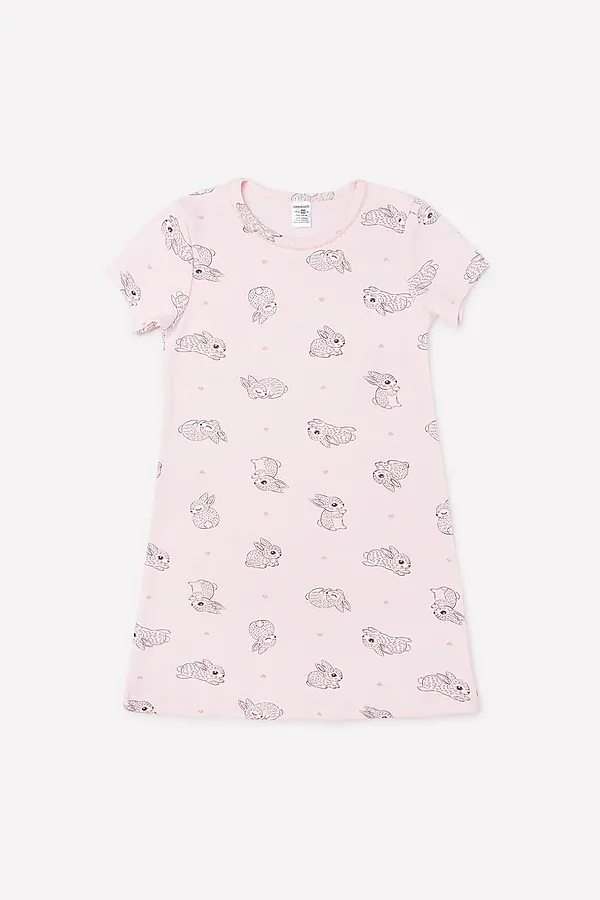 Сорочка CROCKID SALE, зайчики и сердечки на светло-розовом - фото 2