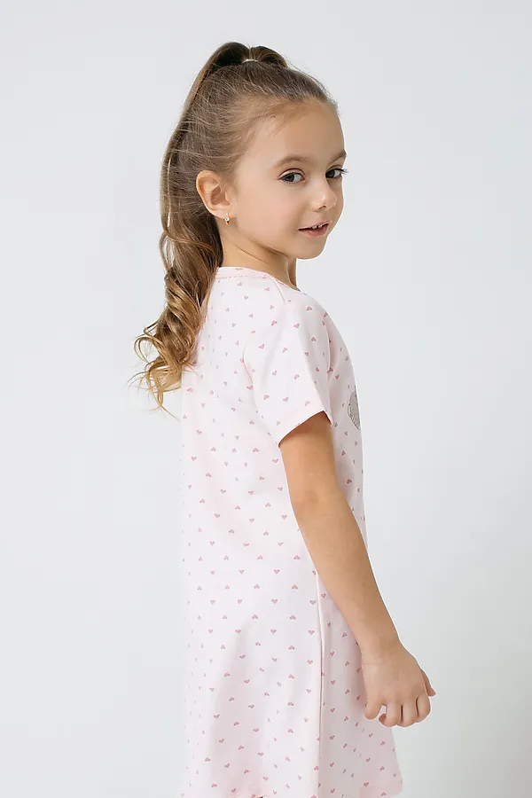 Сорочка CROCKID, сердечки на светло-розовом - фото 2