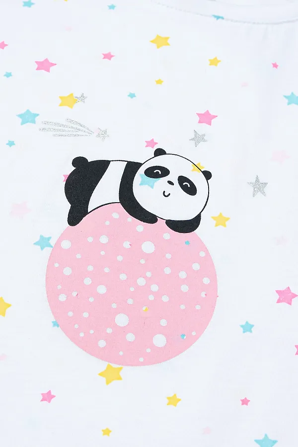 Сорочка CROCKID, радужный звездопад на белом - фото 2