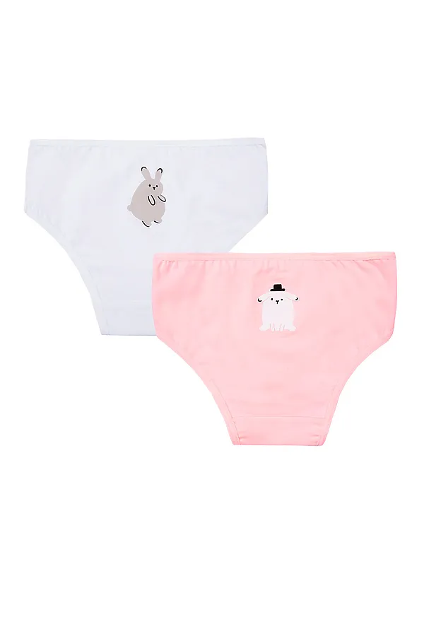 Трусы 2 шт. BOSSA NOVA, белый/розовый - фото 2