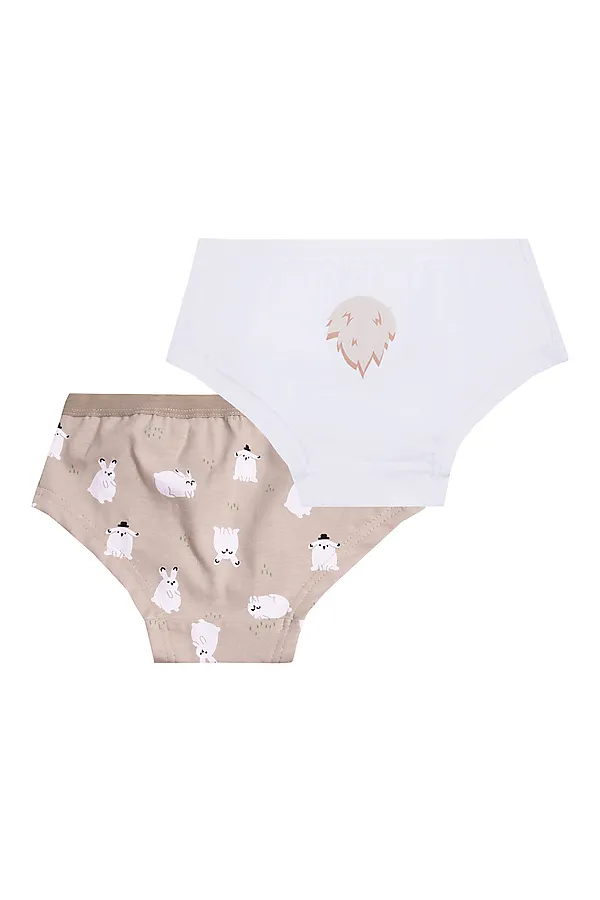 Трусы 2 шт. BOSSA NOVA, бежевый/белый - фото 2