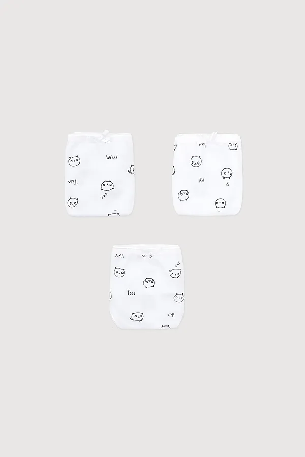 Трусы 3 шт. CROCKID SALE, сонные панды на белом - фото 2