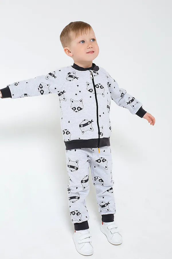 Брюки CROCKID SALE, серо-голуб.меланж, енот-бандит к294 - фото 2