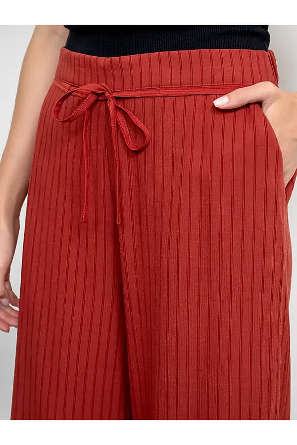 Брюки MARK FORMELLE, терракотовый в полоску - фото 2