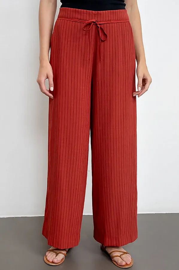 Брюки MARK FORMELLE, терракотовый в полоску - фото 2