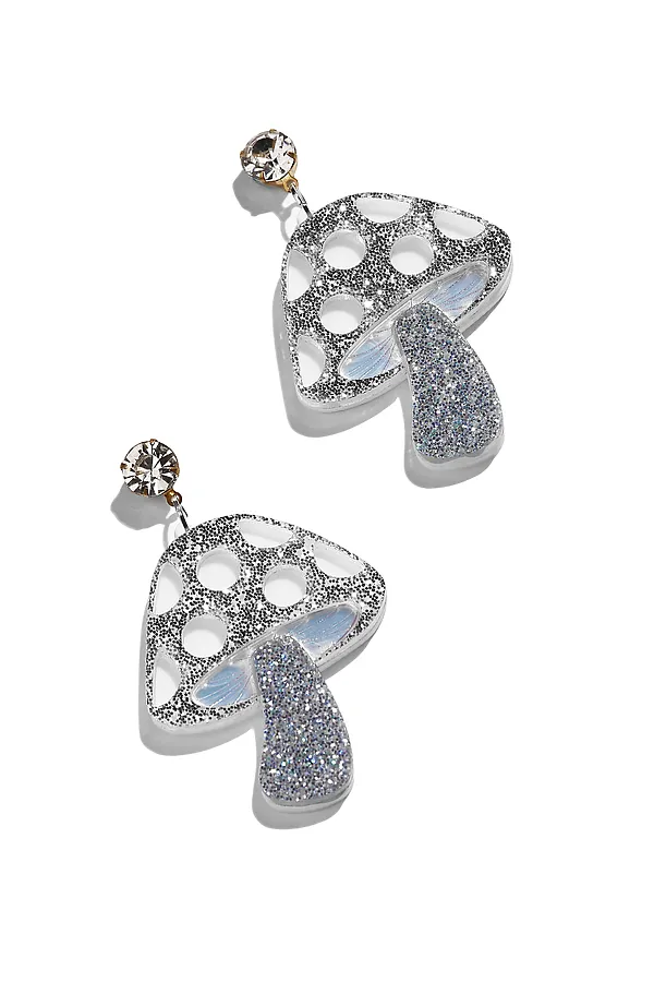 Серьги "Алиса в Стране чудес" Nothing Shop, серебристый, белый - фото 2