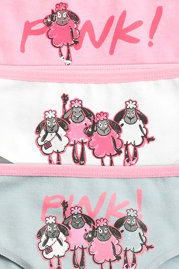 Трусы 3 шт. PELICAN, розовый/белый/серый - фото 2