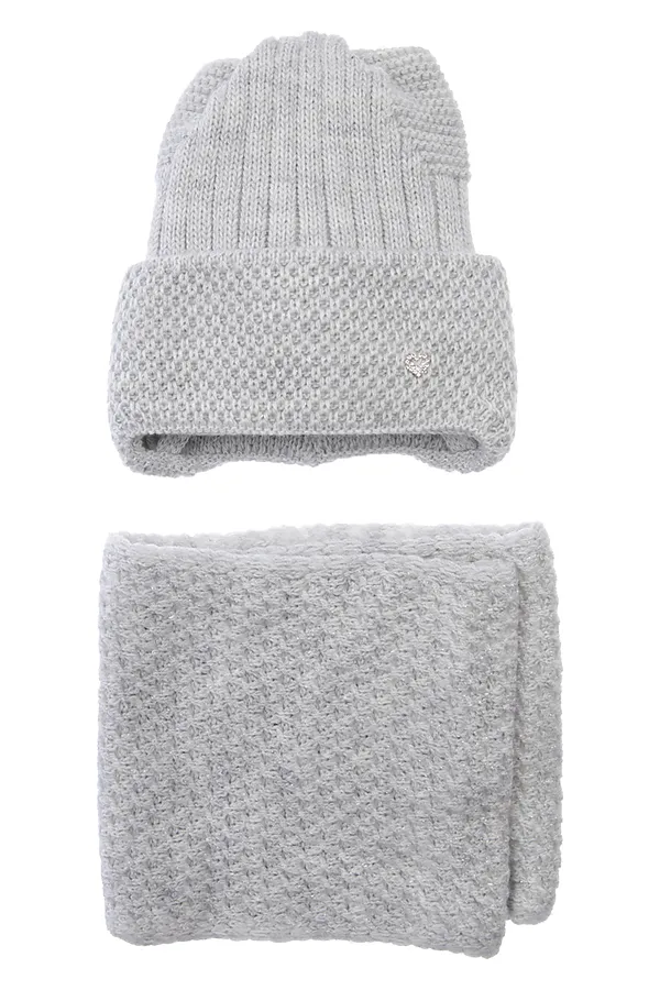 Комплект (Шапка+Снуд) PLAYTODAY, серый - фото 2