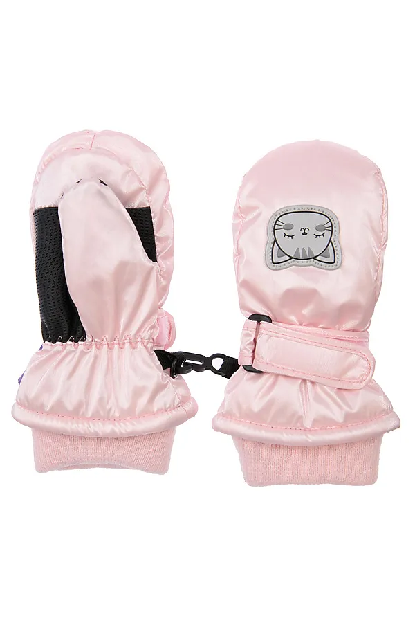 Варежки PLAYTODAY, черный, светло-розовый - фото 2