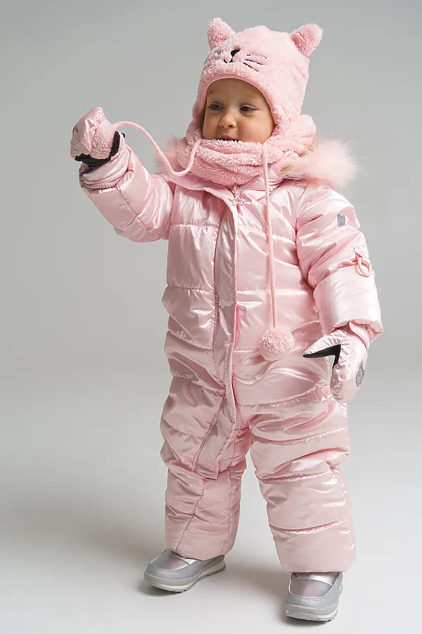 Комплект (Шапка+Снуд) PLAYTODAY, светло-розовый - фото 2