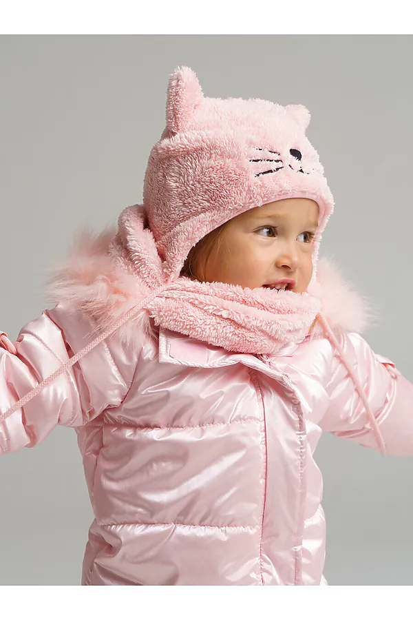 Комплект (Шапка+Снуд) PLAYTODAY, светло-розовый - фото 2