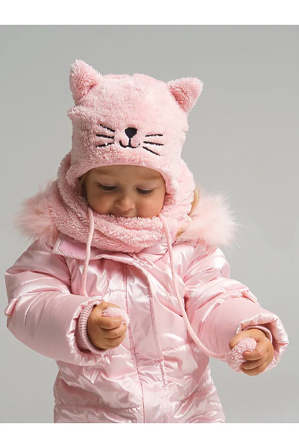 Комплект (Шапка+Снуд) PLAYTODAY, светло-розовый - фото 2