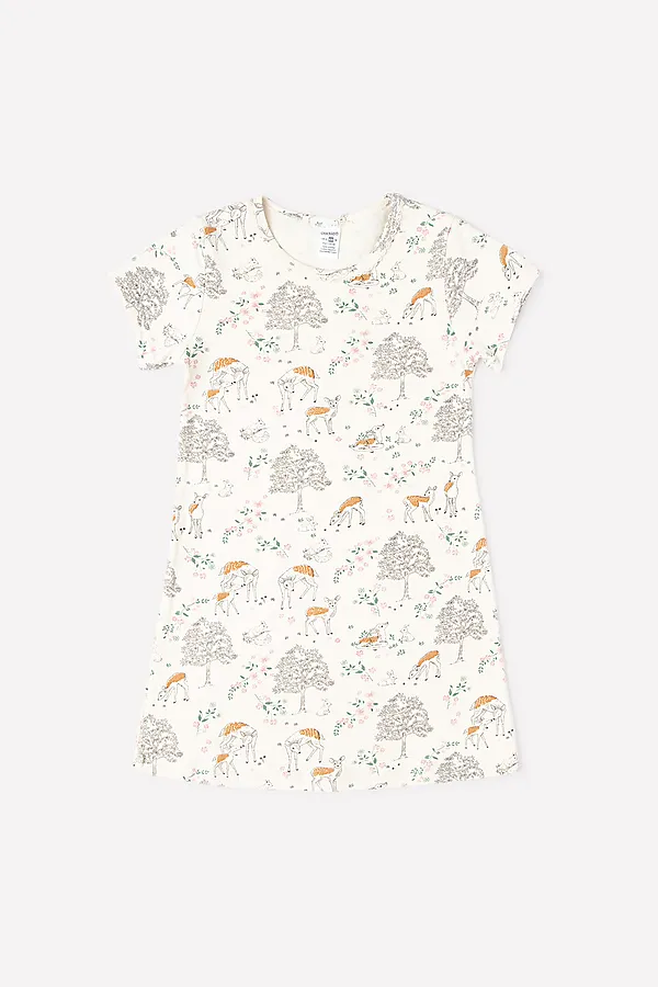 Сорочка CROCKID, олененок в лесу на сливках - фото 2