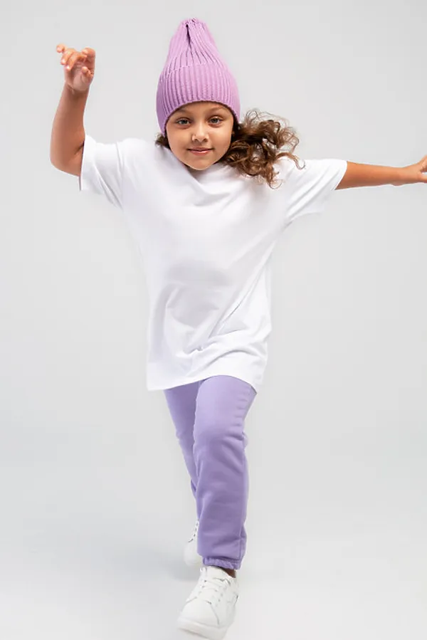 Шапка вязаная "Бини-Лаванда" ДЕТСКИЙ ТРИКОТАЖ 37, сиреневый - фото 2