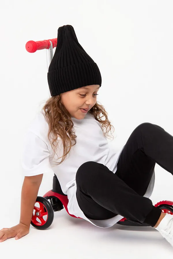 Шапка вязаная "Бини-Блэк" ДЕТСКИЙ ТРИКОТАЖ 37, черный - фото 2