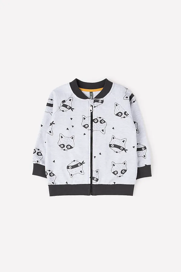Жакет CROCKID SALE, серо-голуб.меланж, енот-бандит к294 - фото 2
