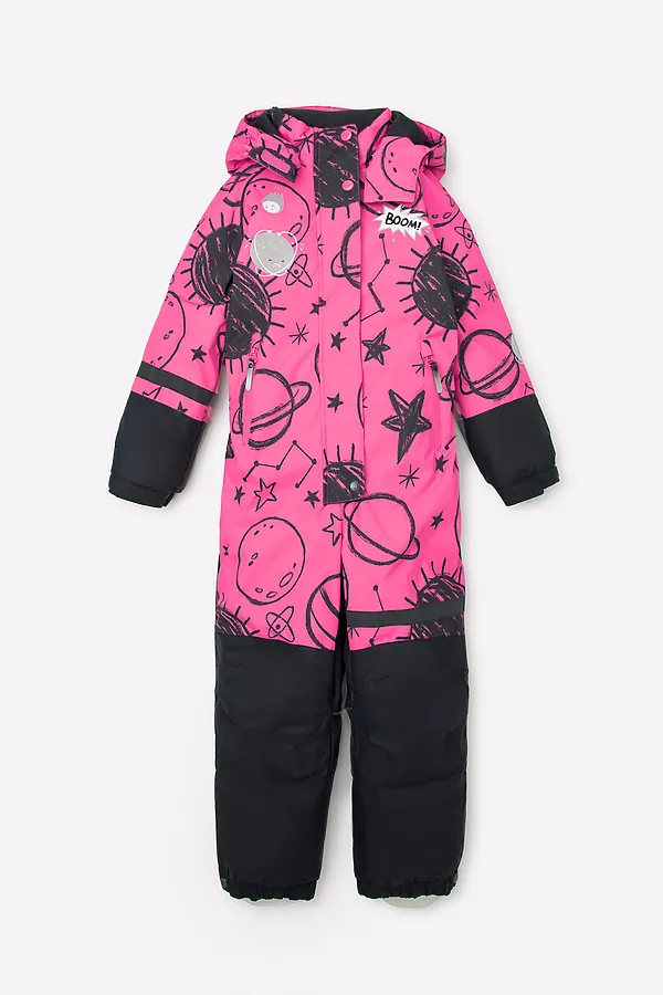 Комбинезон CROCKID SALE, малиновый, солнечная система - фото 2