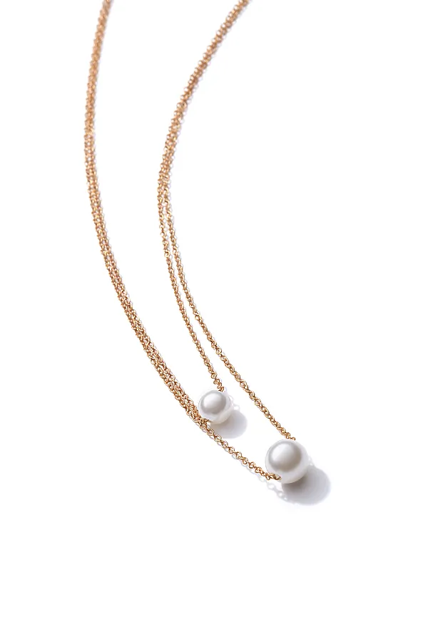 Колье "Жемчужина Нила" Nothing Shop, золотистый, белый - фото 2
