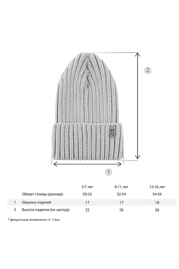 Шапка BOSSA NOVA, серый - фото 2