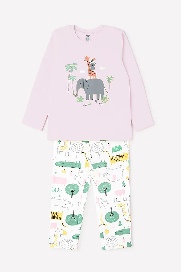 Пижама CROCKID SALE, нежно-розовый, звери африки на сахаре - фото 2