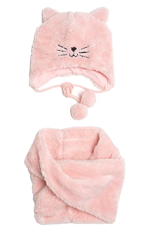 Комплект (Шапка+Снуд) PLAYTODAY, светло-розовый - фото 2