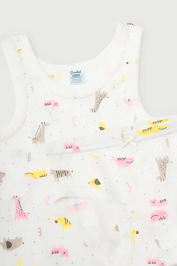 Комплект (майка+трусы) CROCKID SALE, звери алфавит на сахаре - фото 2
