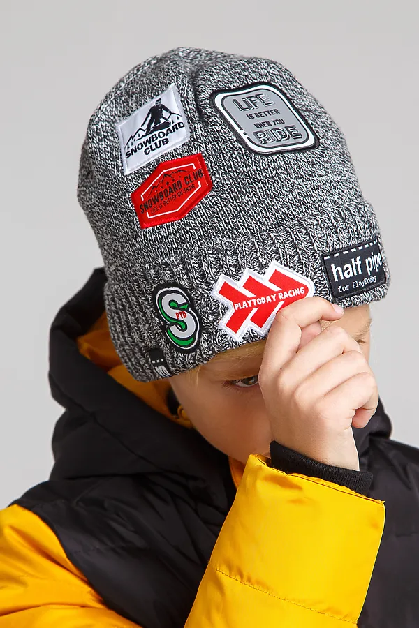 Шапка PLAYTODAY, темно-серый - фото 2