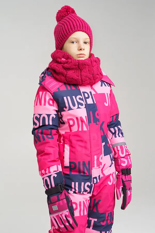 Комплект (Шапка+Снуд) PLAYTODAY, малиновый - фото 2