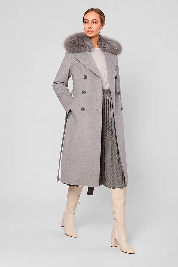 Пальто POMPA, светло-серый - фото 2