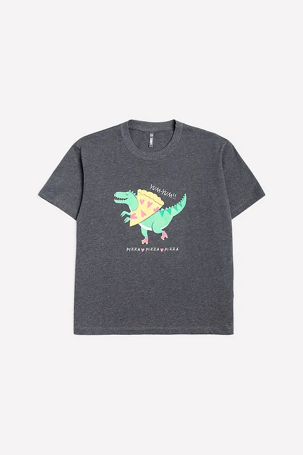 Футболка  CROCKID SALE, тем.серый меланж к55 - фото 2
