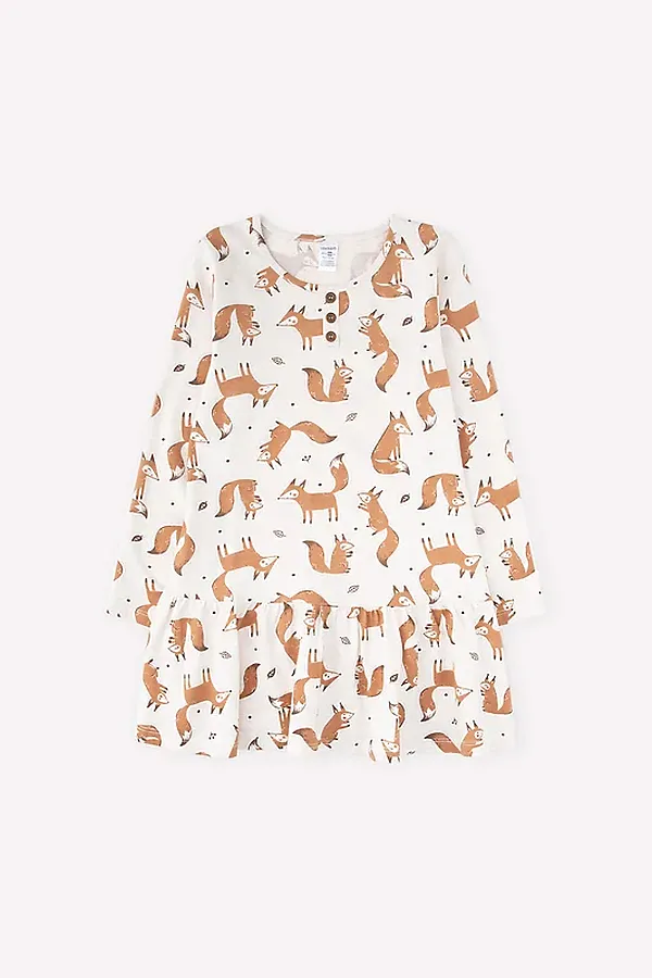 Платье CROCKID SALE, св.бежевый меланж,белочки к1276 - фото 2
