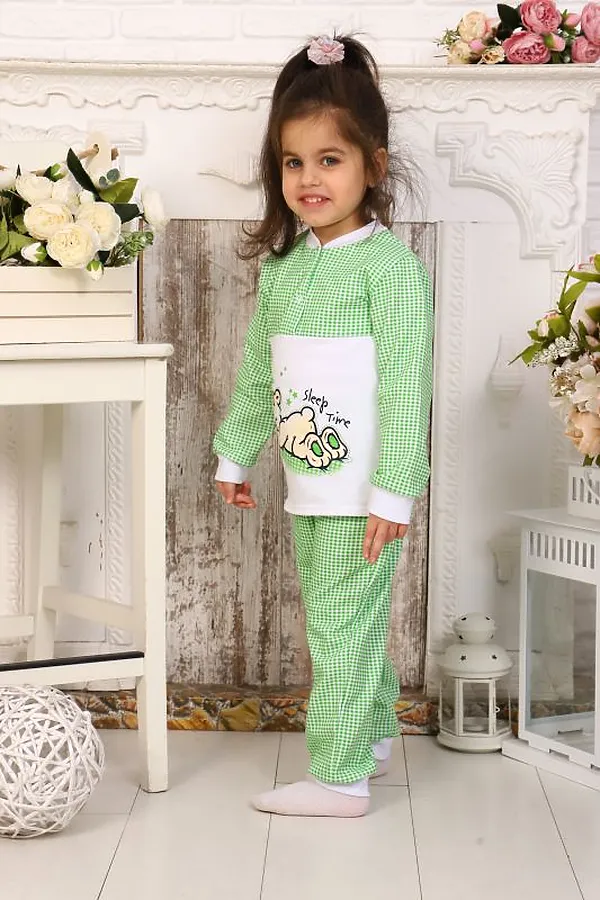 Пижама (футболки+брюки) СОФИЯ37, зеленый - фото 2