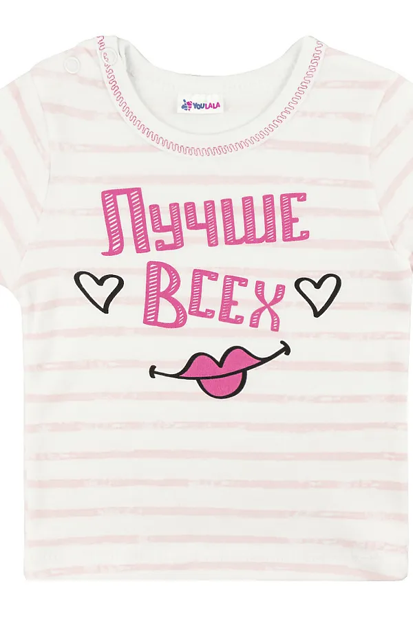 Футболка YOULALA, белый, красный - фото 2