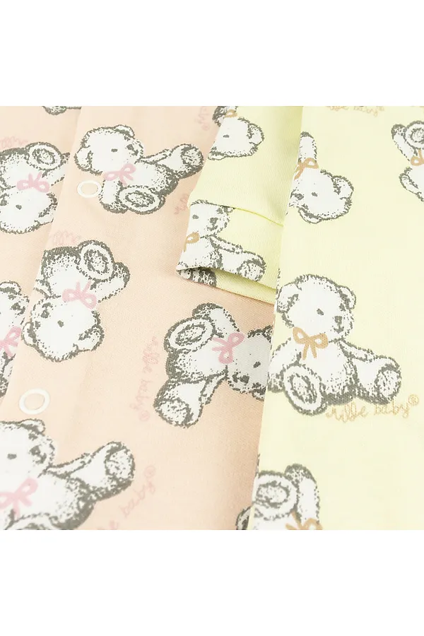 Комбинезон 2 шт. YOULALA, жёлтый, светло-розовый - фото 2